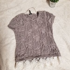Lace detail sweater